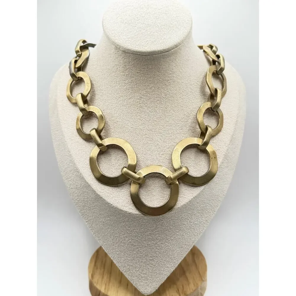 Gold Link Necklace Set – 2 Pc Statement Chains